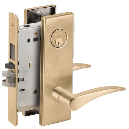Schlage Schlage L-Series, Entrance Mortise Lock, N Decorative Escutcheon, 12 Lever, Grade 1 Mortise Lock, Co L9453P 12N 606 RH